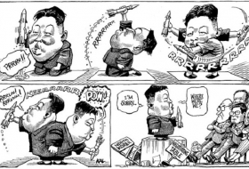 Rocket man: North Korea`s Kim Jong Un - CARTOON